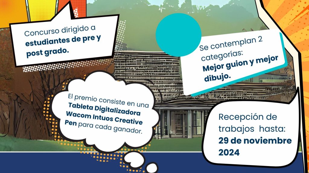 Imagen que muestra los principales datos del tercer Concurso de Cómic de Bibliotecas UdeC