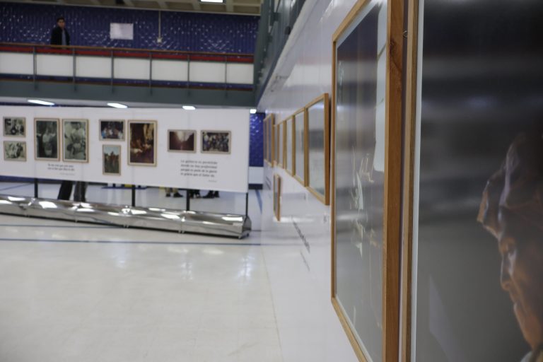 Vista de los cuadros expuestos como parte de exposición que en el hall de la Biblioteca Central alberga colección de fotografías capturadas por Patricia Chavarría