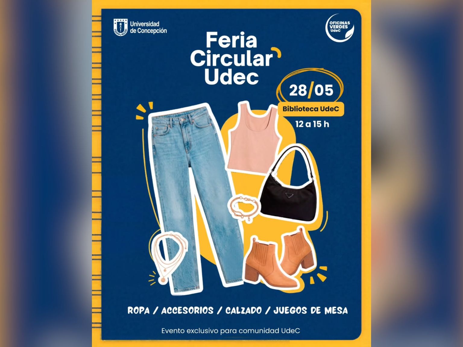 Afiche que invita a participar de la Feria Circular UdeC 2026