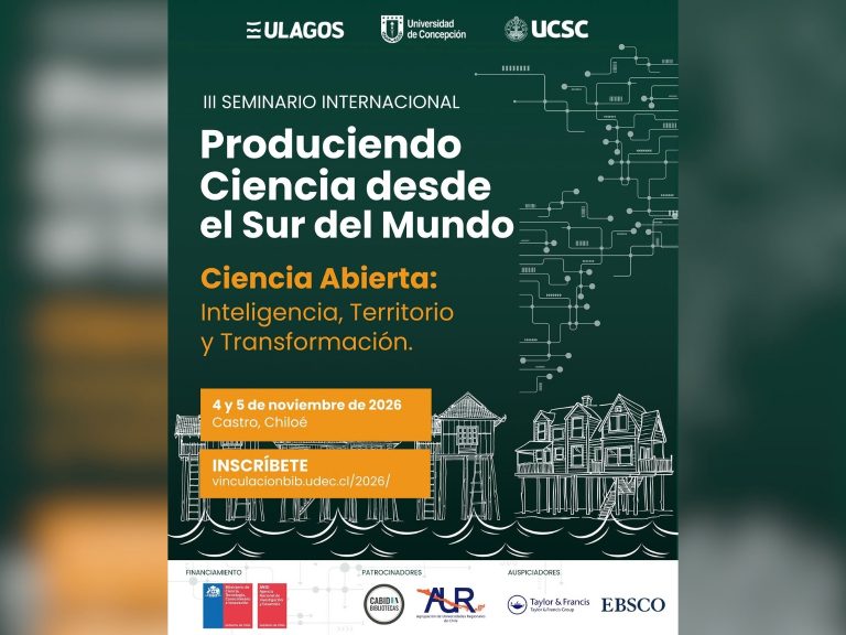 Afiche que muestra fecha y hora de seminario sobre ciencia abierta